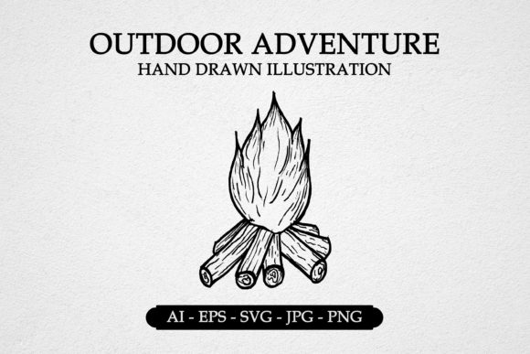 Bonfire Outdoor Adventure Elements for Design