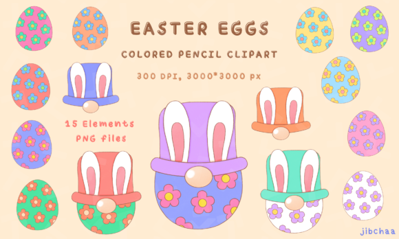 Easter Egg Elements Clipart for Creative Projects
