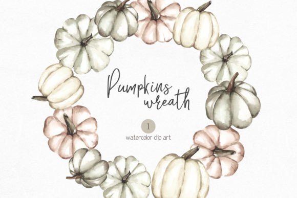 Elevate Designs with a Watercolor Fall Pumpkin Wreath