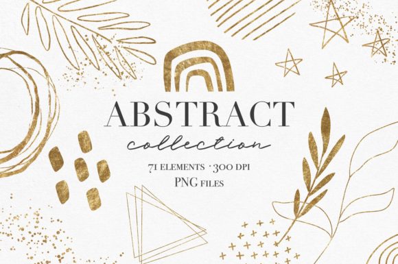 Elevate Your Brand with Gold Abstract Design Elements