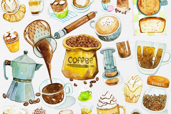 Elevating Creative Projects with Coffee Clipart Watercolor DIY Elements