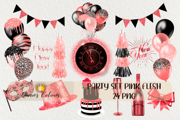 Elevating Your Celebration with High-Resolution Digital New Year Party Elements
