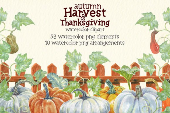 Evaluating the Harvest and Thanksgiving Watercolor Set for Seasonal Design Projects