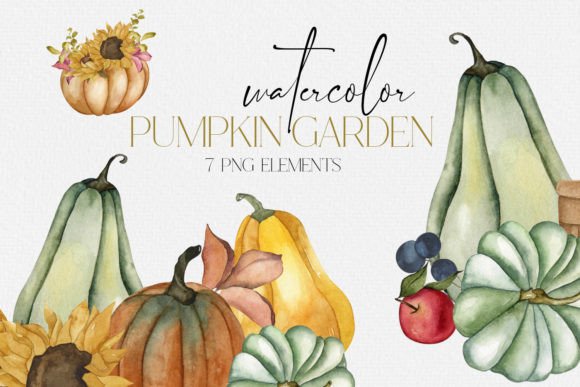 Evaluating Watercolor Pumpkin Garden Clipart for Creative Projects