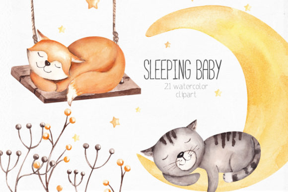 Integrating Watercolor Sleep Animals Clipart into Professional Design Workflows