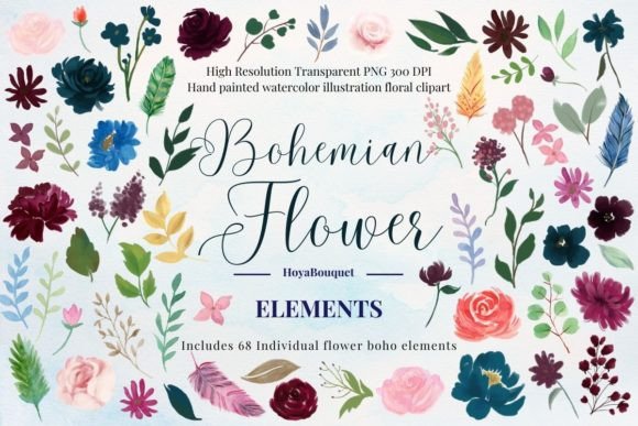 Unlocking the Magic of Bohemian Watercolor Elements for Creative Design